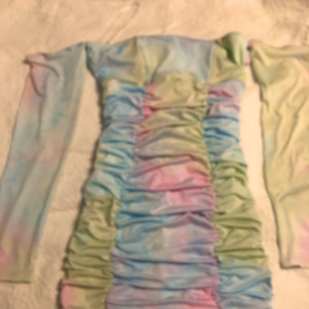 Beautiful mini of shoulder ladies dress